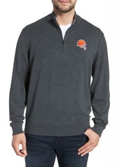 Cutter & Buck Cleveland Browns - Lakemont Regular Fit Quarter Zip Sweater in Charcoal Heather at Nordstrom
