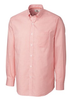 Cutter & Buck 'Epic Easy Care' Classic Fit Wrinkle Free Tattersall Plaid Sport Shirt in College Orange at Nordstrom Rack