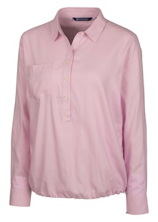 Cutter & Buck Ladies' Windward Twill Long Sleeve Popover Shirt