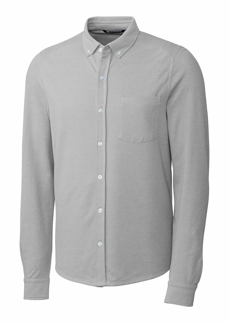 Cutter & Buck Men's Big & Tall Long Sleeve Button Front Reach Oxford  B