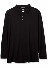 Cutter & Buck Men's Big and Tall Big & Tall 35+UPF Long Sleeve Advantage Polo Shirt  XLT