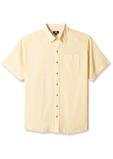 Cutter & Buck Men's Big and Tall Short Sleeve Gulf Stripe Shirt  Tall/Large