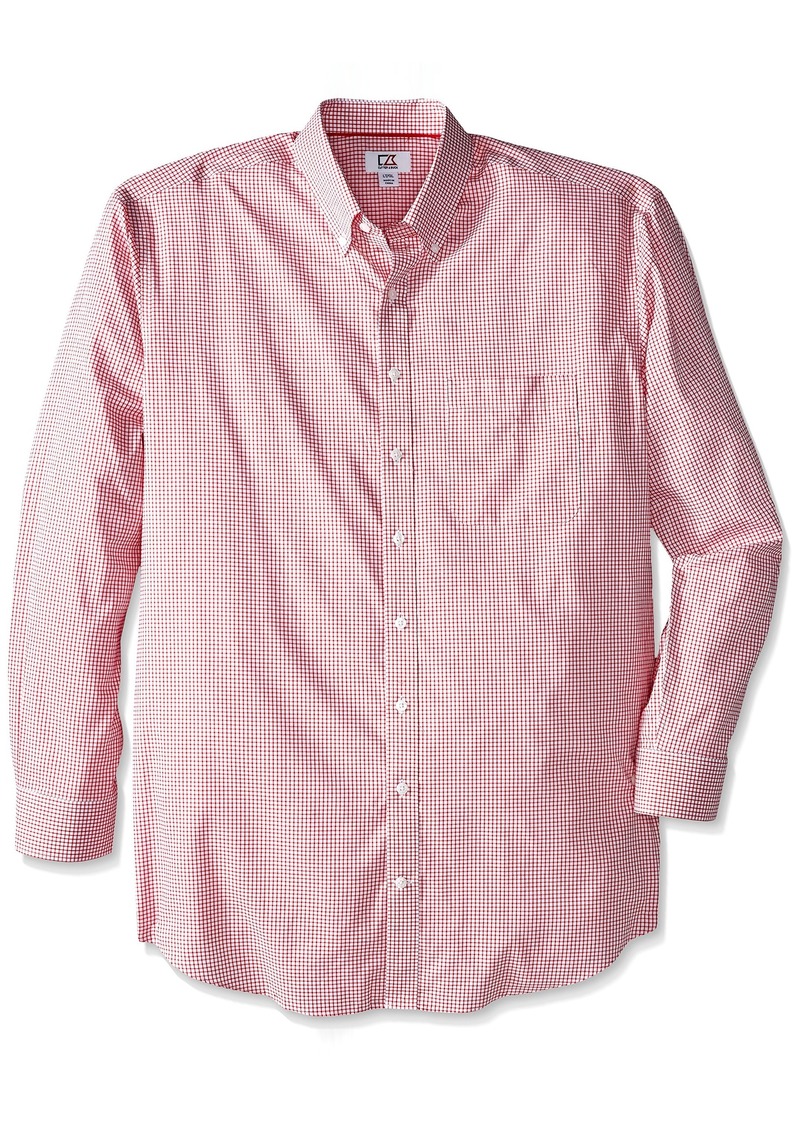 Cutter & Buck Men's Big-Tall Long Sleeve Epic Easy Care Tattersall Shirt  Large/Tall