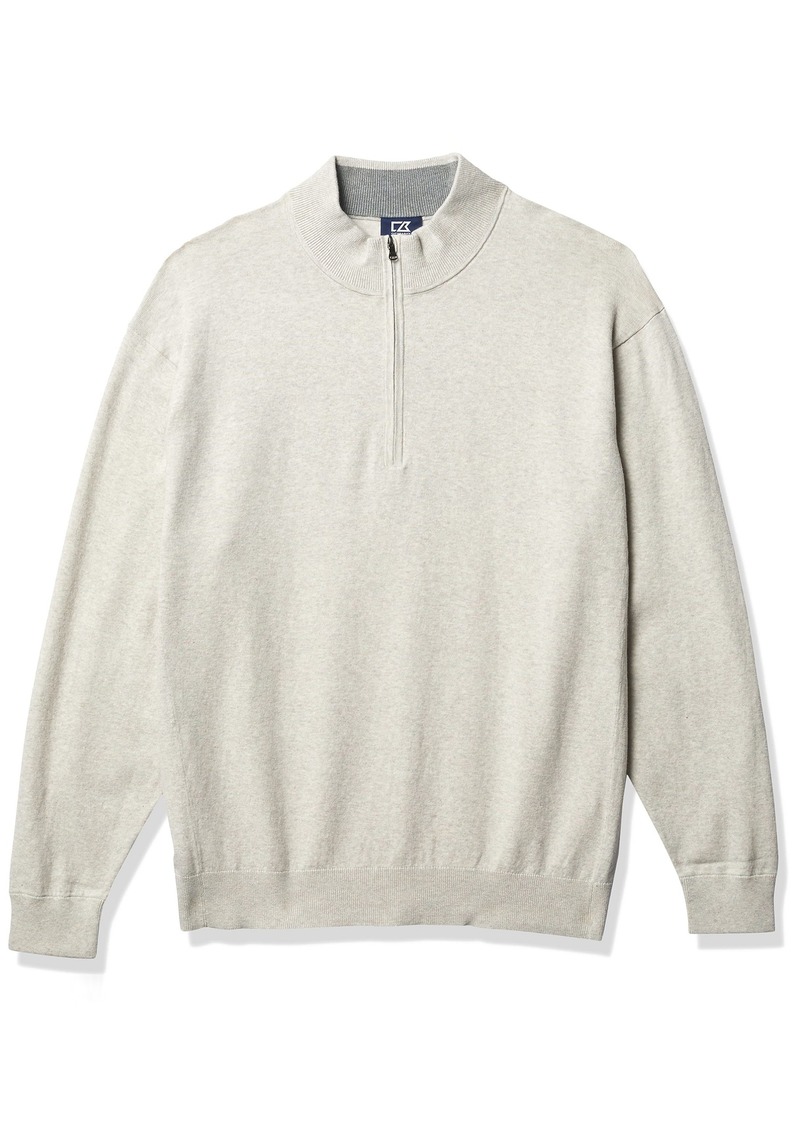 Cutter & Buck Men's Cotton-Rich Classic Lakemont Anti-Pilling Half-Zip Sweater  t