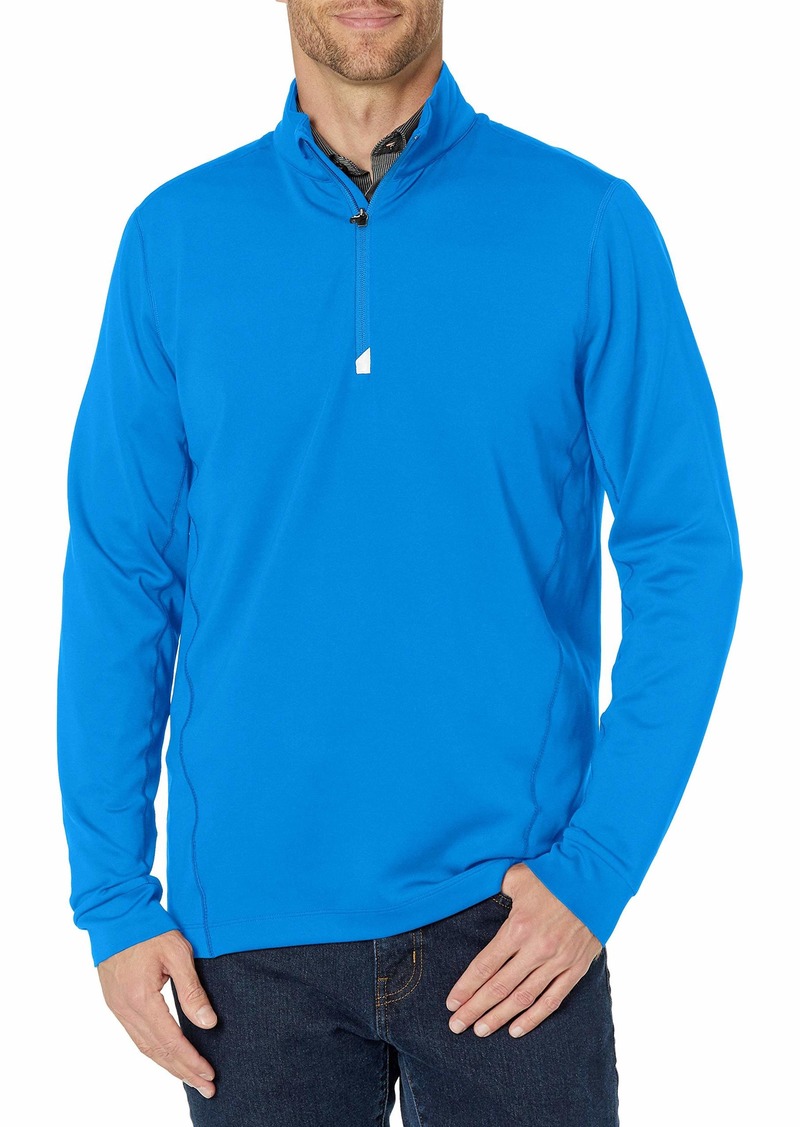 Cutter & Buck Men's Drytec 50+ UPF Double Knit Traverse Stripe Half Zip Pullover