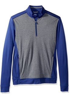 Cutter & Buck Men's Drytec 50+ UPF Replay Colorblock Zip Pullover with Pockets   Big
