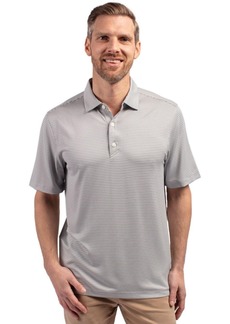 Cutter & Buck Men's Forge Eco Double Stripe Stretch Recycled Polo Shirt - Polished/white