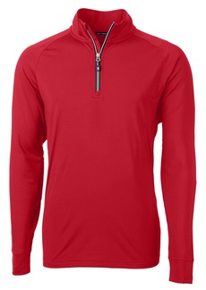 Cutter & Buck Long Sleeve Adapt Eco Knit Stretch Recycled Mens Big and Tall Quarter Zip Pullover  XLT