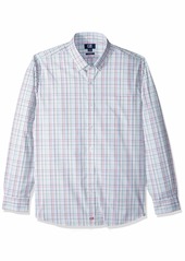 Cutter & Buck Men's Long Sleeve Anchor Multi Color Plaid Tailored Fit Button Up Shirt  XXL