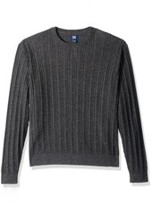 Cutter & Buck Men's Big and Tall Long Sleeve Carlton Cable Knit Crewneck Sweater  3XT