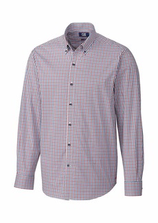 Cutter & Buck Men's Long Sleeve Soar Mini Check Button Down Shirt  S