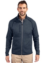 Cutter & Buck Men's Mainsail Sweater-Knit Full Zip Jacket - Liberty navy heather