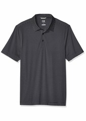 Cutter & Buck Men's Moisture Wicking Pinstripe Prevail Short Sleeve Polo Shirt