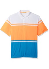 Cutter & Buck Men's Moisture Wicking Wide Stripe Union Short Sleeve Polo Shirt