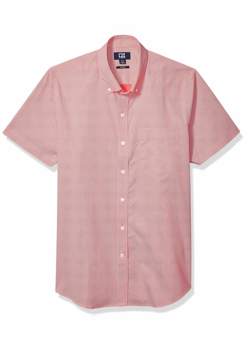 Cutter & Buck mens Short Sleeve Strive Dit-dat Print Up Button Down Shirt   US