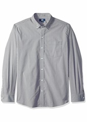 Cutter & Buck mens Small Plaid and Check Easy Care Collared Button Down Shirt   US