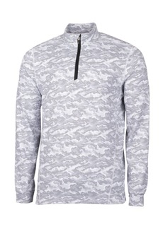 Cutter & Buck Men's Traverse Camo Print Half Zip T-Shirt - Charcoal