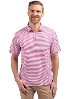 Cutter & Buck Men's Virtue Eco Pique Stripe Recycled Polo Shirt - Gelato