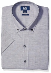 Cutter & Buck Men's Wrinkle Resistant Stretch Short Sleeve Button Down Shirt  1X Big