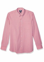 Cutter & Buck Men's Wrinkle Resistant Tailored Fit Long Sleeve Button Down Shirt Cardinal red Gingham XLarge
