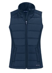 Cutter & Buck Plus Size Evoke Hybrid Eco Softshell Recycled Full Zip Vest - Elemental grey