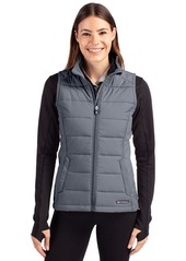 Cutter & Buck Plus Size Evoke Hybrid Eco Softshell Recycled Full Zip Vest - Elemental grey