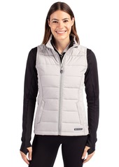 Cutter & Buck Plus Size Evoke Hybrid Eco Softshell Recycled Full Zip Vest - Elemental grey