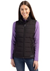 Cutter & Buck Plus Size Evoke Hybrid Eco Softshell Recycled Full Zip Vest - Elemental grey