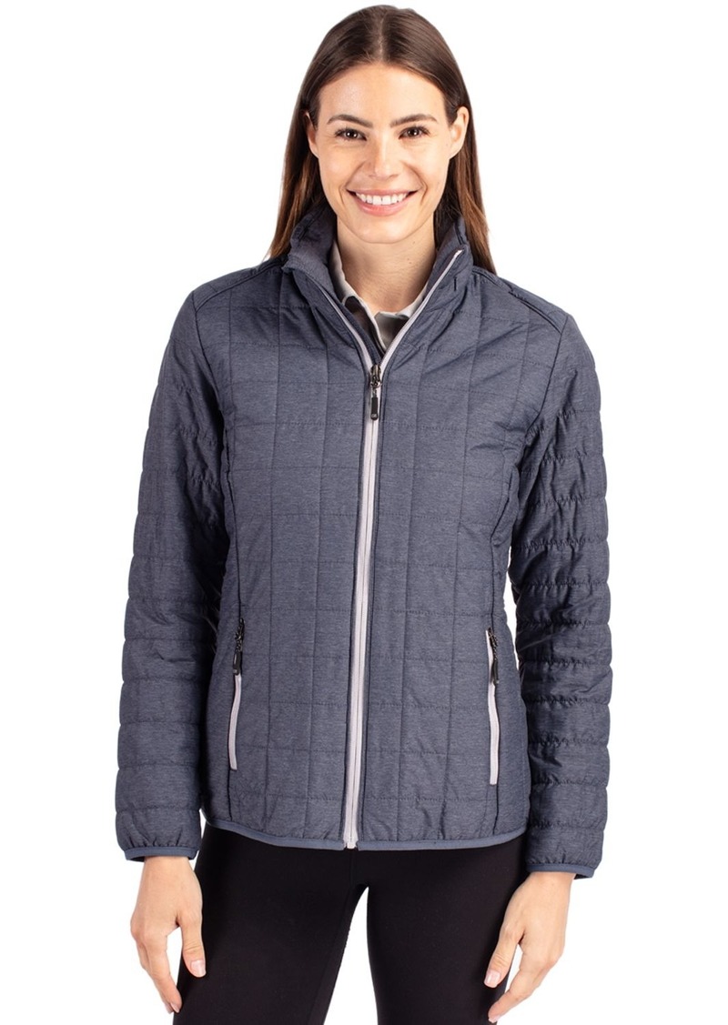 Cutter & Buck Women's Rainier PrimaLoft Eco Insulated Full Zip Puffer Jacket - Anthracite melange