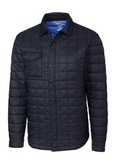 Cutter & Buck Rainier PrimaLoft Men's Big & Tall Eco Insulated Quilted Shirt Jacket - Black