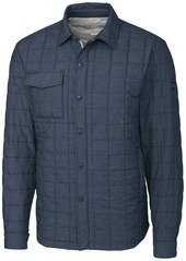 Cutter & Buck Rainier PrimaLoft Men's Big & Tall Eco Insulated Quilted Shirt Jacket - Black