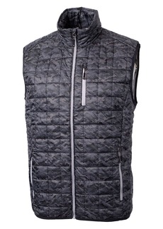 Cutter & Buck Rainier Primaloft Mens Eco Insulated Full Zip Printed Puffer Vest