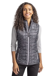 Cutter & Buck Rainier Primaloft Womens Eco Insulated Full Zip Printed Puffer Vest