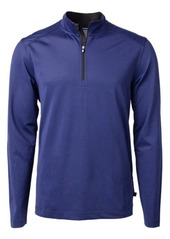 Cutter & Buck Micro Stripe Quarter Zip Recycled Polyester Piqué Pullover