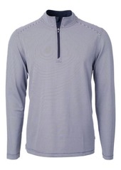 Cutter & Buck Micro Stripe Quarter Zip Recycled Polyester Piqué Pullover