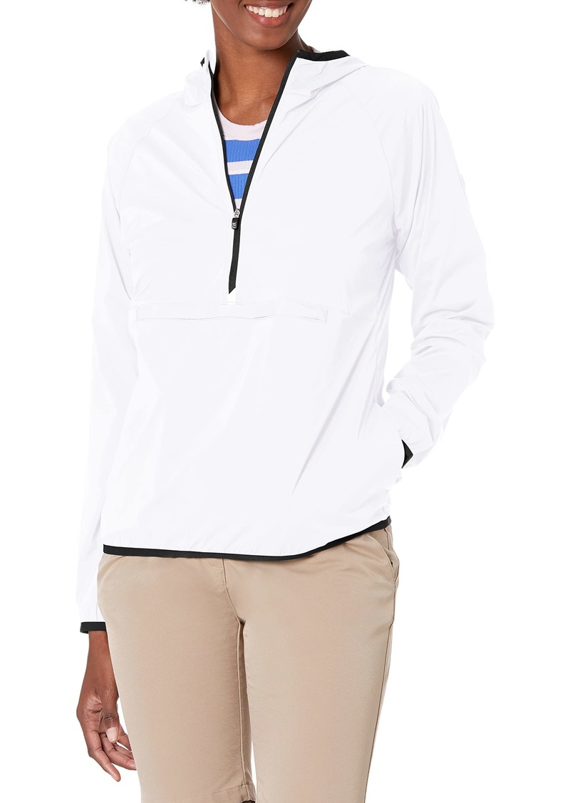 Cutter & Buck Women's Breaker Half Zip Long Sleeve Hooded Popover Jacket  M