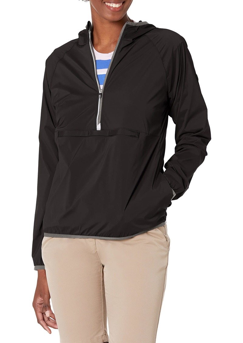 Cutter & Buck Women's Breaker Half Zip Long Sleeve Hooded Popover Jacket  S