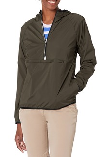 Cutter & Buck Women's Breaker Half Zip Long Sleeve Hooded Popover Jacket  XXL