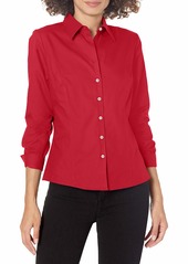 Cutter & Buck Women's Epic Easy Care Long Sleeve Fine Twill Collared Shirt Cardinal red M