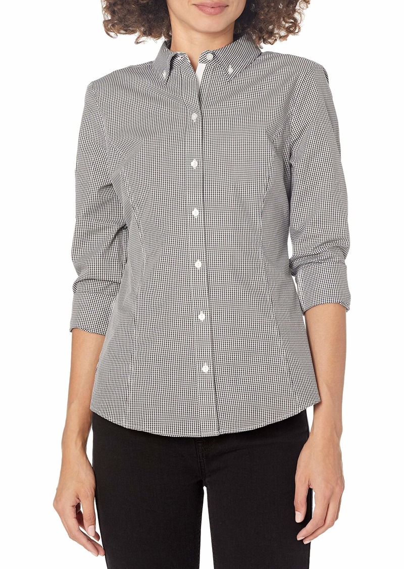 Cutter & Buck Women's Epic Easy Care Long Sleeve Gingham Collared Shirt  L