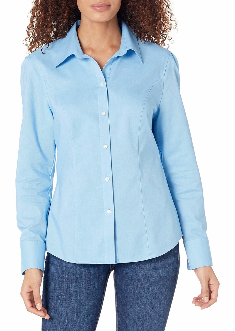 Cutter & Buck Women's Epic Easy Care Long Sleeve Nailshead Collared Shirt  XS