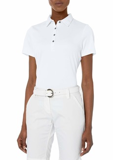 Cutter & Buck Women's Moisture Wicking Tonal Stripe Fiona Short Sleeve Polo Shirt