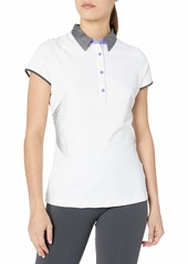 Cutter & Buck Women's Moisture Wicking UPF 50+ Cap-Sleeve Afton Polo Shirt  M