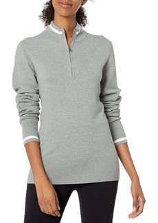 Cutter & Buck Women's Soft Cotton Lakemont Tipped Half Zip Pullover Sweater  XSmall