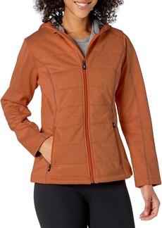 Cutter & Buck Women's Weathertec Jersey Bonded Fleece Altitude Quilted Hood Jacket  XXX-Large