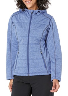 Cutter & Buck Women's Weathertec Jersey Bonded Fleece Altitude Quilted Hood Jacket  XXLarge