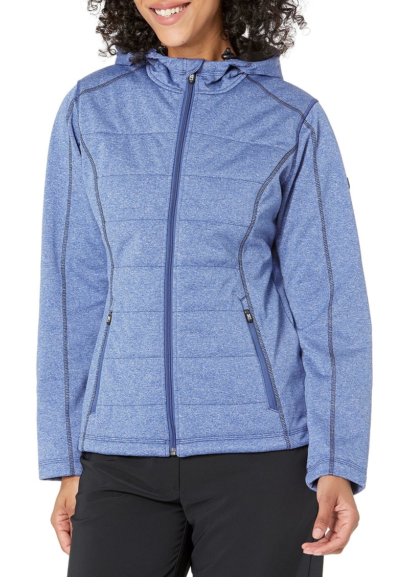 Cutter & Buck Women's Weathertec Jersey Bonded Fleece Altitude Quilted Hood Jacket  XXX-Large