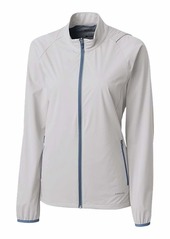 Cutter & Buck Women's Weathertec Resistant Packable Reflective Rain Delay Jacket