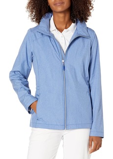 Cutter & Buck Women's Weathertec Wind-Water Resistant Packable Panoramic Jacket Tour Blue