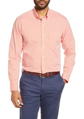 Cutter & Buck Anchor Classic Fit Gingham Button-Down Shirt in College Orange at Nordstrom